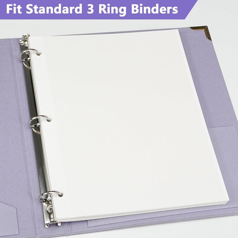 Remowith Photo Album Refill Pages for 3 Ring Binder, 50 Sheets/100 Pages Self Adhesive Scrapbook Papers, Letter Size Photo Album Inner Pages Fit 2x3 4x6 5x7 8x10 Photos Stamps Recipe Cards - Image 4